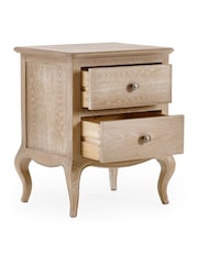 Julian Bowen Limed Oak Camille 2 Drawer Bedside - Image 4 of 5