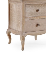 Julian Bowen Limed Oak Camille 2 Drawer Bedside Table - Image 6 of 8