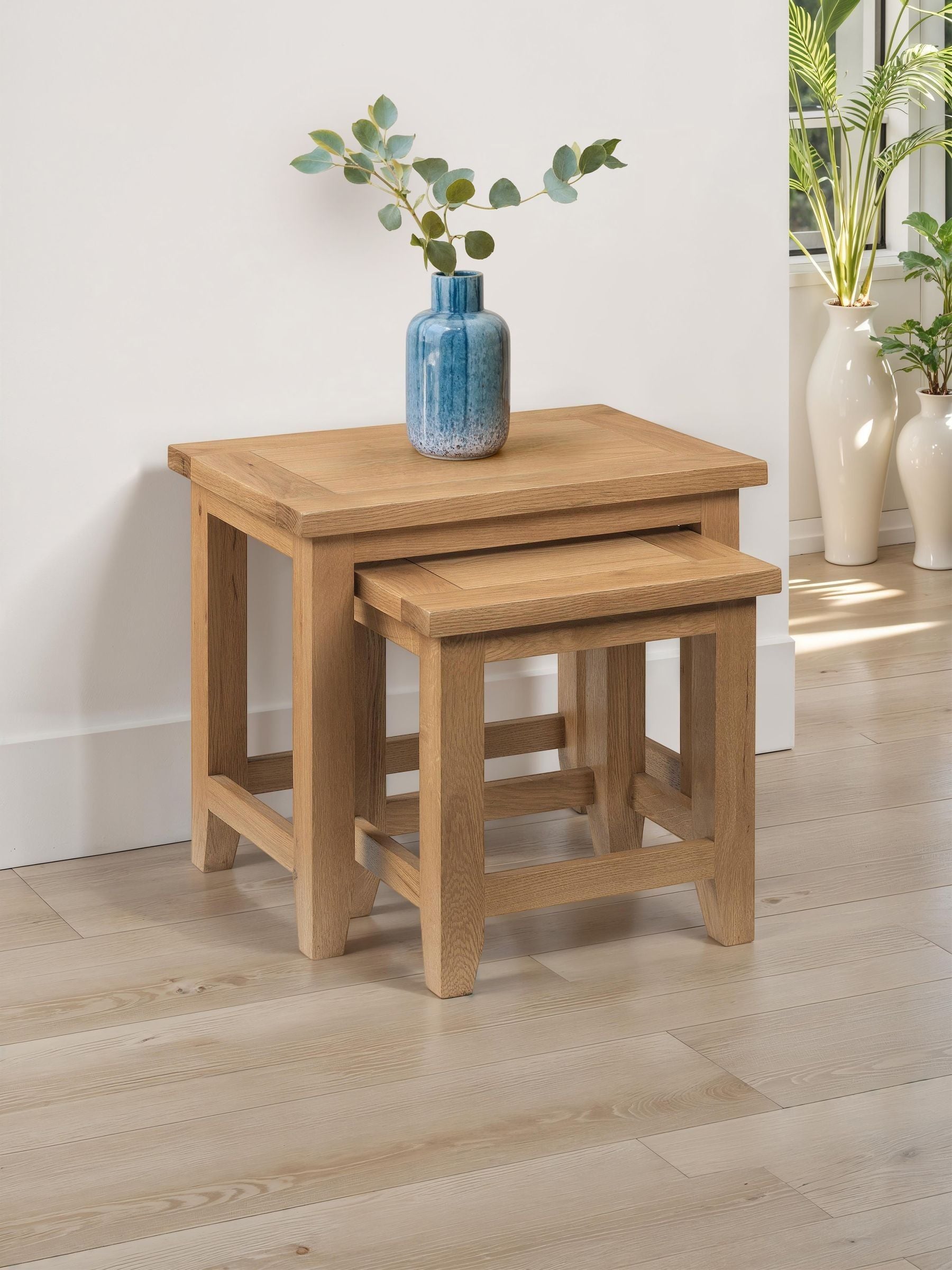 B&Q - Astoria Nest Of 2 TablesOak - Image 7