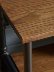 Julian Bowen Black Brown Boston Hallway Stand With Bench - Image 4 of 6
