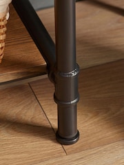 Julian Bowen Black Brown Boston Hallway Stand With Bench - Image 6 of 6