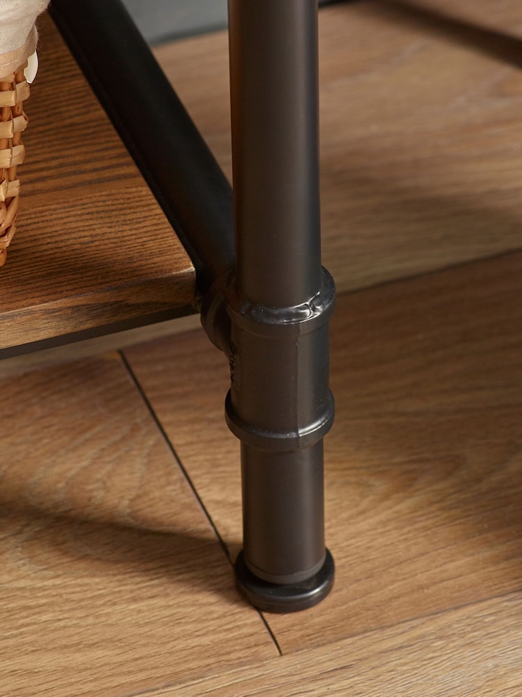 Julian Bowen Black Brown Boston Hallway Stand With Bench - Image 6 of 6