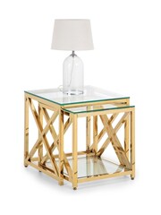 Julian Bowen Gold Miami Nest Of Table - Image 2 of 7