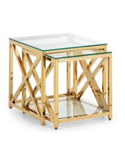 Julian Bowen Gold Miami Nest Of Table - Image 3 of 7