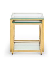 Julian Bowen Gold Miami Nest Of Table - Image 4 of 7