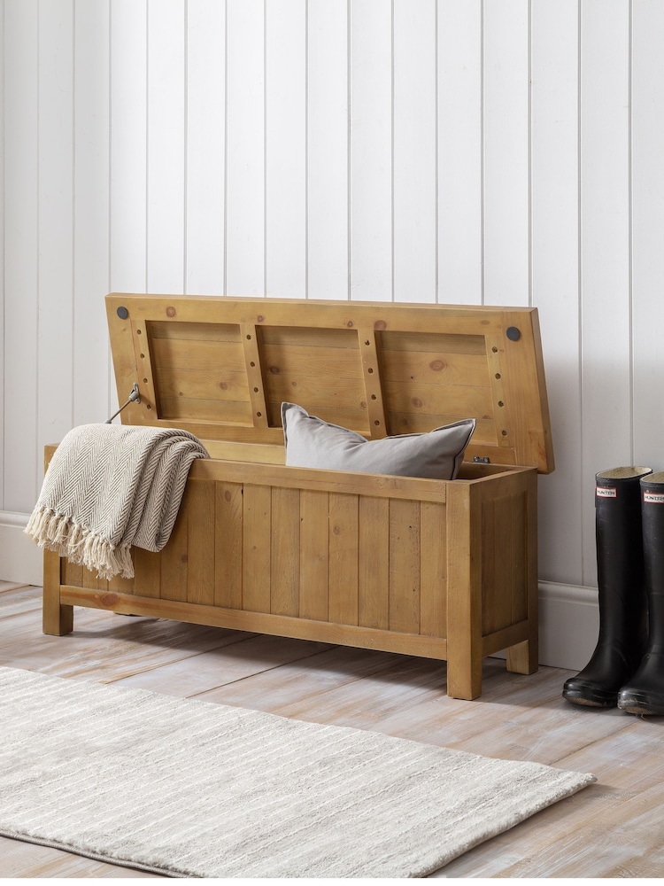 Julian Bowen Natural Aspen Storage Bench - Image 2 of 6