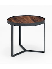 Julian Bowen Black Walnut Loft Lamp Table - Image 2 of 6