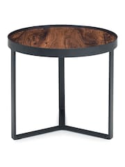 Julian Bowen Black Walnut Loft Lamp Table - Image 3 of 6