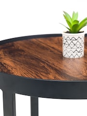 Julian Bowen Black Walnut Loft Lamp Table - Image 5 of 6