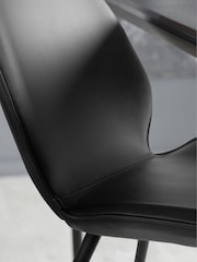 Julian Bowen Set of 2 Black Otto Dining Chairs - Image 11 of 15