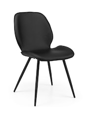 Julian Bowen Set of 2 Black Otto Dining Chairs - Image 4 of 15
