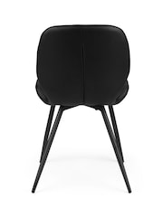 Julian Bowen Set of 2 Black Otto Dining Chairs - Image 7 of 15