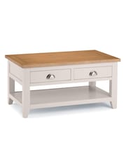 Julian Bowen Elephant Grey Euro Oak Richmond Coffee Table With 2 Drawers - Image 1 of 3