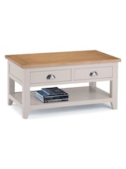 Julian Bowen Elephant Grey Euro Oak Richmond Coffee Table With 2 Drawers - Image 3 of 3