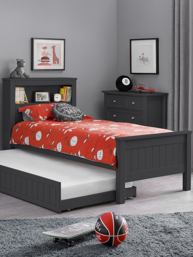 Julian Bowen Anthracite Maine Bookcase Bed - Image 2 of 6