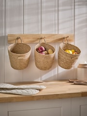 Set of 3 Hanging Baskets and Wall Hooks - Imagen 2 de 6