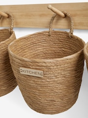 Set of 3 Hanging Baskets and Wall Hooks - Imagen 6 de 6