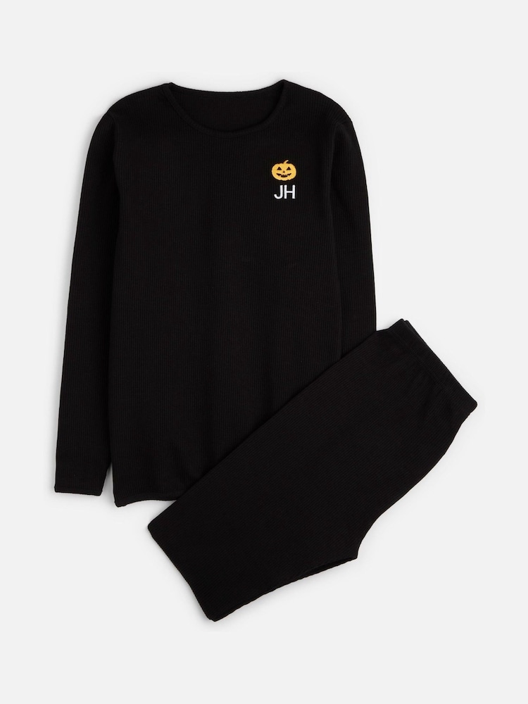 Personalised Womens Embroidered Pumpkin Lounge Set by Stitch Style - Image 1 of 5