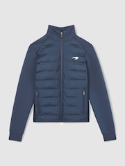 Reiss Airforce Blue Mayer McLaren F1 Team Quilted Hybrid Jacket - Image 2 of 8