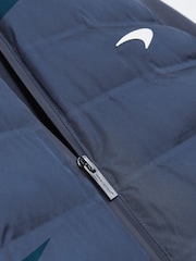 Reiss Airforce Blue Mayer McLaren F1 Team Quilted Hybrid Jacket - Image 7 of 8