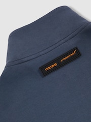 Reiss Airforce Blue Mayer McLaren F1 Team Quilted Hybrid Jacket - Image 8 of 8