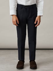 Reiss Navy Hope 9-14 yrs Wool-Blend Suit Trousers - Image 3 of 5