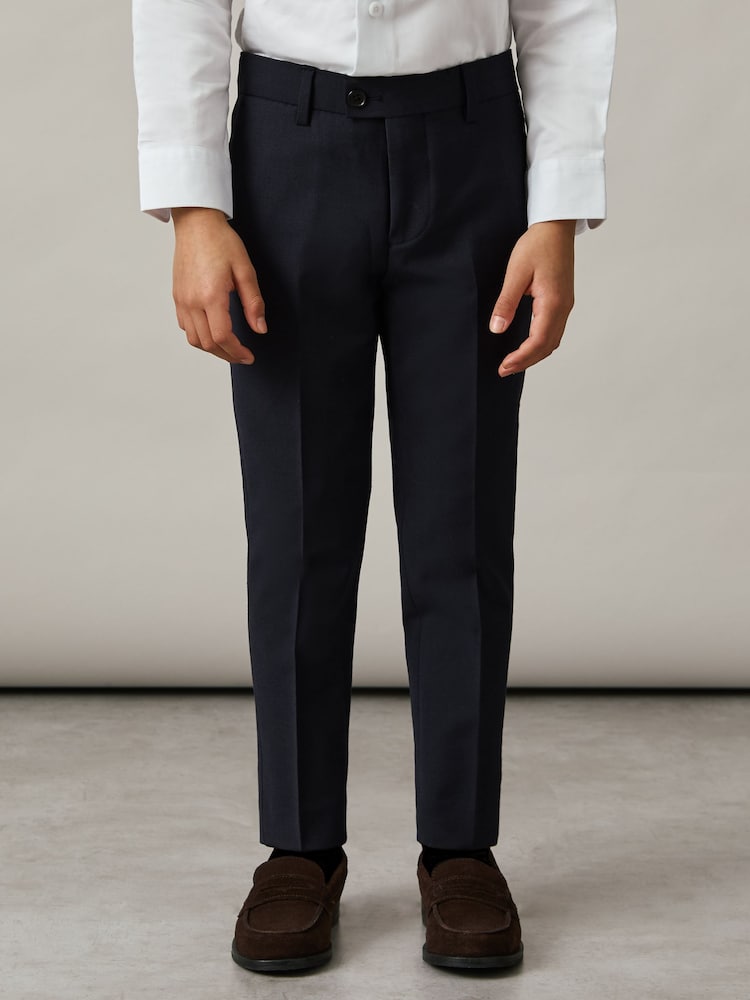 Reiss Navy Hope 9-14 yrs Wool-Blend Suit Trousers - Image 3 of 5