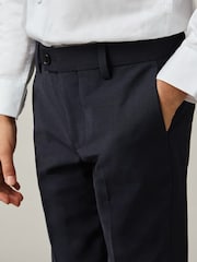 Reiss Navy Hope 9-14 yrs Wool-Blend Suit Trousers - Image 4 of 5