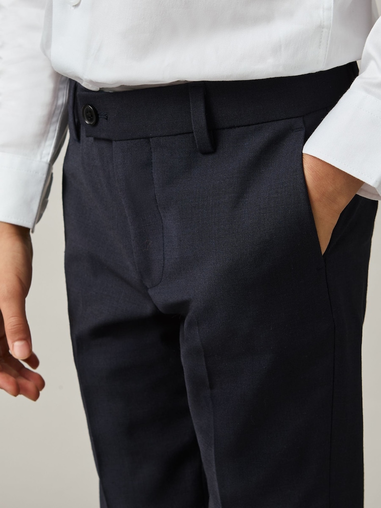 Reiss Navy Hope 9-14 yrs Wool-Blend Suit Trousers - Image 4 of 5