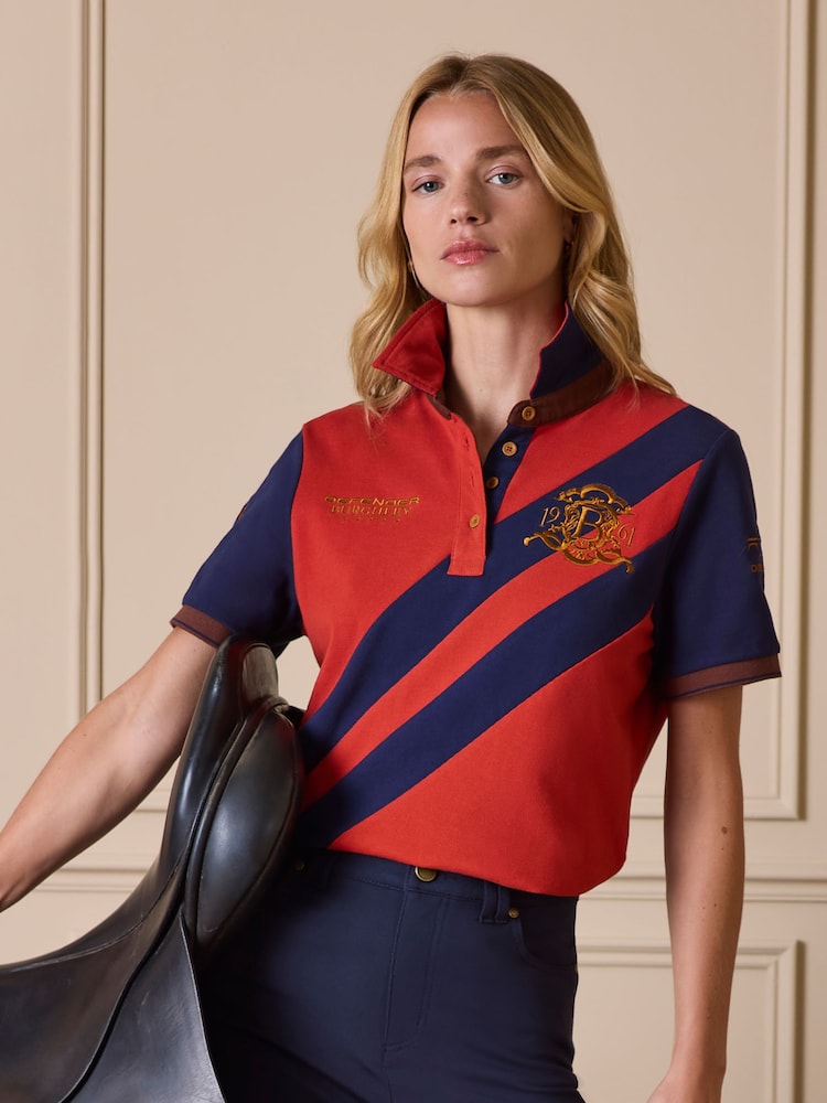 Joules Official Burghley Orange Pique Polo Shirt - Image 1 of 15 Joules Official Burghley Orange Pique Polo Shirt - Image 1 of 15