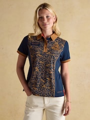 Joules Official Burghley Horse Print Pique Polo Shirt - Imagem 1 de 11
