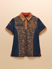 Joules Official Burghley Horse Print Pique Polo Shirt - Imagem 11 de 11