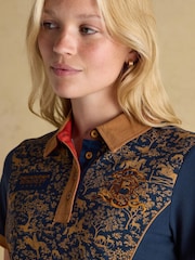 Joules Official Burghley Horse Print Pique Polo Shirt - Imagem 3 de 11