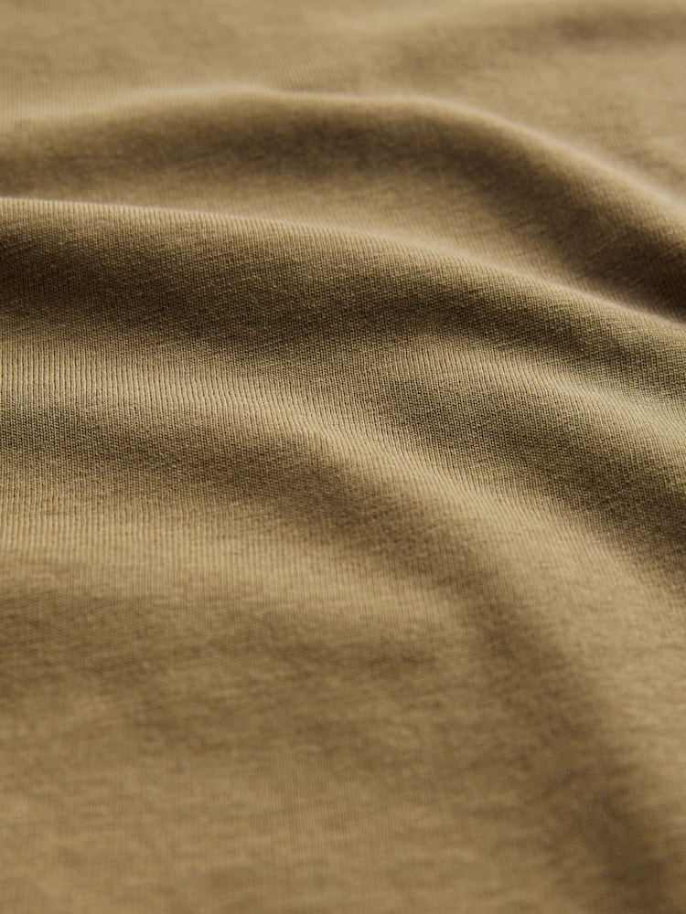 The Set Black/Cream/Eru Stripe/Khaki Green 4 Pack Relaxed Short Sleeve 100% Cotton T-Shirts - Image 7 of 7