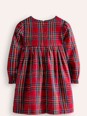 Boden Red Bess Check Cosy Smocked Dress - Image 2 of 3