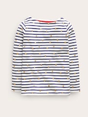 Boden Cream Ella Breton 100% Cotton T-Shirt - Image 1 of 3
