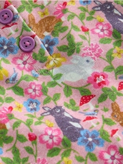 Boden Pink Bunny Snug Henley 100% Cotton Pyjamas - Image 3 of 3