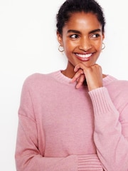 Boden Pink Zia Button Side Jumper - Image 4 of 4
