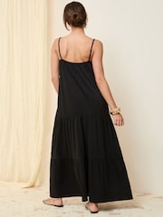 Friends Like These Black Plaited Strappy Maxi Sun Dress - Image 5 of 5