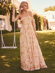 Friends Like These Coral Floral Millie Mackintosh Maxi Sun Dress - Image 3 of 4