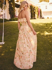 Friends Like These Coral Floral Millie Mackintosh Maxi Sun Dress - Image 4 of 4