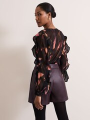 Phase Eight Black Cordelia Ruffle Blouse - Image 2 of 7