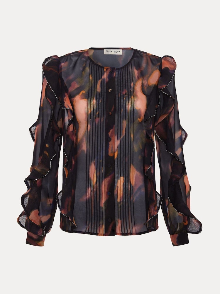 Phase Eight Black Cordelia Ruffle Blouse - Image 7 of 7