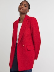 JD Williams Red Boucle Blazer - Image 1 of 4