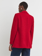 JD Williams Red Boucle Blazer - Image 2 of 4