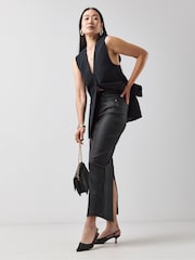 JD Williams Black Coated Skirt - Image 3 of 4
