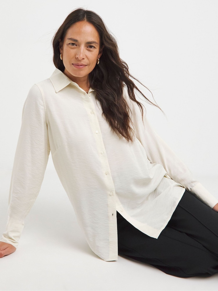 Anthology By JD Williams Cream Modal Shirt - Image 1 of 4