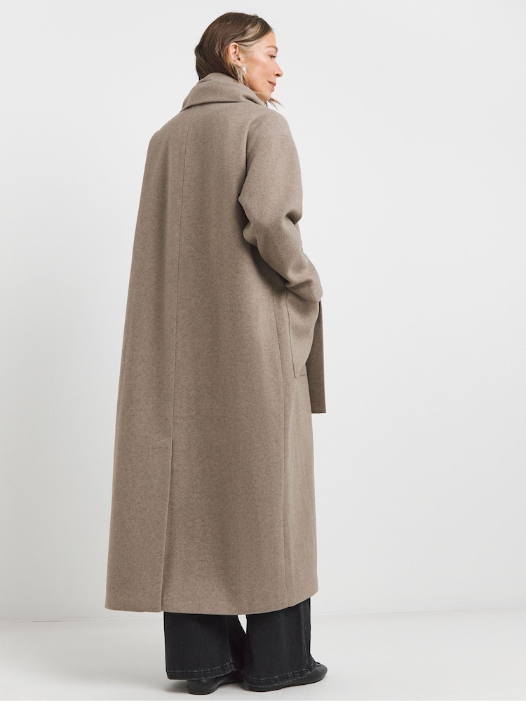 JD Williams Natural Longline Scarf Coat - Image 2 of 4