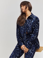 Camisa de terciopelo con lentejuelas de Simply Be - Imagen 1 de 4