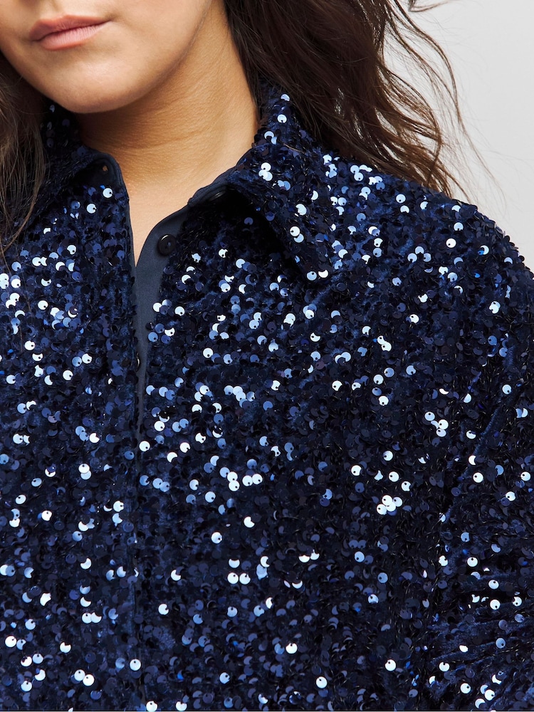 Camisa de terciopelo con lentejuelas de Simply Be - Imagen 4 de 4